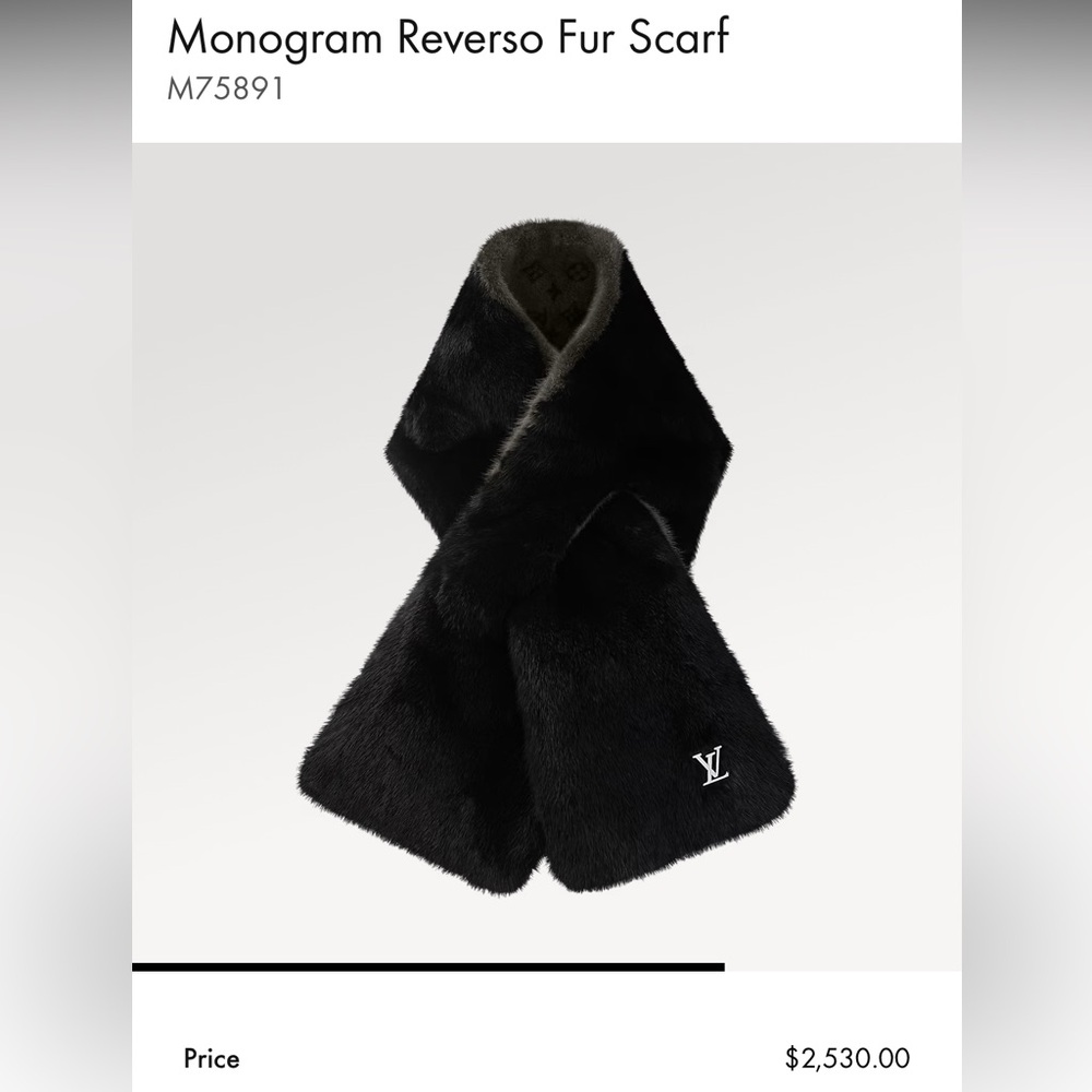 Louis Vuitton Monogram Reverso Mink Scarf - Picture 8 of 10